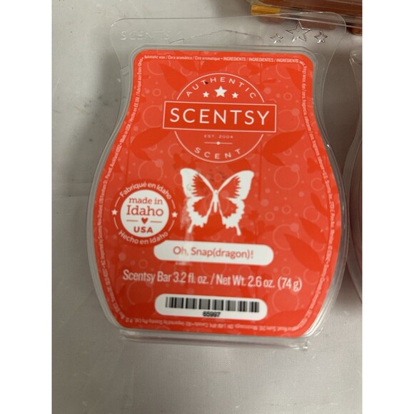 Scentsy Red Pear And Pomegranate, Oh Snapdragon, Scary Good Wax Bars Lot Of 3 - Picture 2 of 4